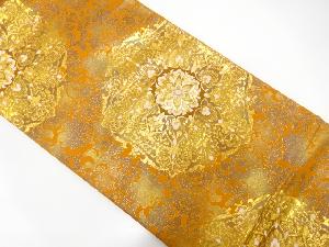 華文に花唐草模様織り出し袋帯